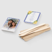 Éventail de programme de mariage à la citron itali (Non-assemblé)