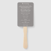 Éventail de programme de mariage à l'ananas COULEU (Dos)