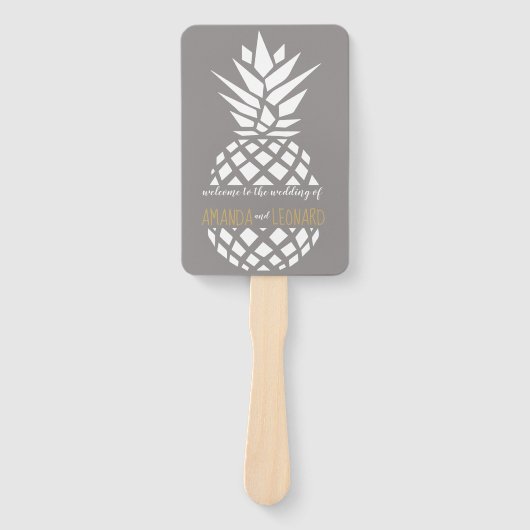 Éventail de programme de mariage à l'ananas COULEU (Devant)