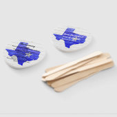 Éventail de programme de mariage au bleu rustique  (Non-assemblé)