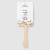 Éventail de programme de mariage automnal rustique (Devant)