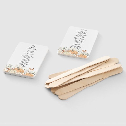 Éventail de programme de mariage automnal rustique (Non-assemblé)