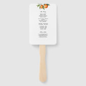 Éventail de programme de mariage Citrus | Orange m (Dos)