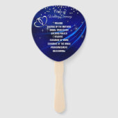 Éventail de programme de mariage Diamants et Cœurs (Devant)