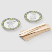 Éventail de programme de mariage en bois rustique (Non-assemblé)