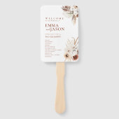 Éventail de programme de mariage en herbe de la Pa (Devant)