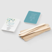 Éventail de programme de mariage floral bleu tropi (Non-assemblé)