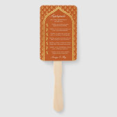 Éventail de programme de mariage indien hindou Sap (Dos)