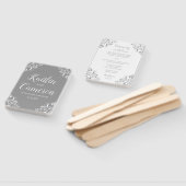 Éventail de programme de mariage | Nadine (Gris) 4 (Non-assemblé)