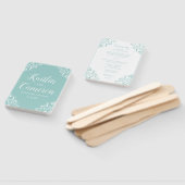 Éventail de programme de mariage | Nadine (Turquoi (Non-assemblé)