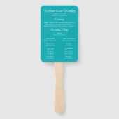 Éventail de programme de mariage Plage tropicale e (Dos)