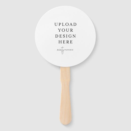 Éventail de programme de mariage rond (Dos)