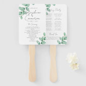 Éventail de programme de mariage simple minimalist (Devant et derrière)