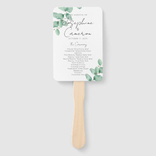 Éventail de programme de mariage simple minimalist