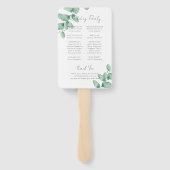 Éventail de programme de mariage simple minimalist (Dos)