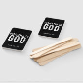 ÉVENTAIL DÉDIÉ À DIEU COOL PERSONNALISABLE TEXTE BLANC (Non-assemblé)