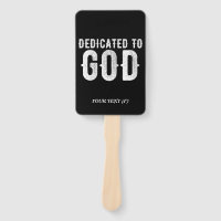 DÉDIÉ À DIEU COOL PERSONNALISABLE TEXTE BLANC