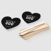 ÉVENTAIL DÉDIÉ À DIEU PERSONNALISABLE COOL TEXTE BLANC (Non-assemblé)