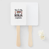 Éventail Déguisement de ninja drôle Design vectoriel Hallow (Devant et derrière)