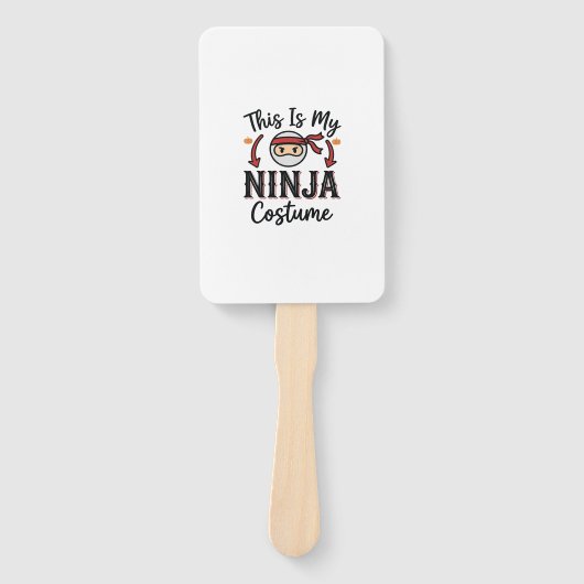 Éventail Déguisement de ninja drôle Design vectoriel Hallow (Devant)