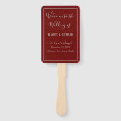 Éventail Délicieux programme de mariage Bourgogne (Devant)