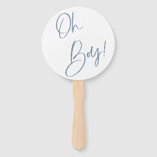 Éventail Denim Blue Boy Baby shower Custom