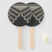 Éventail Dentelle Crochet (Devant et derrière)