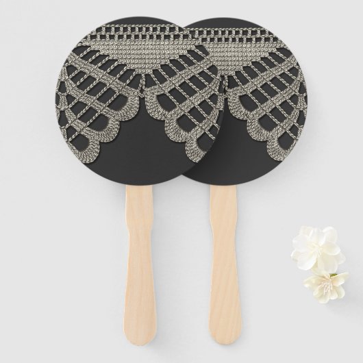 Éventail Dentelle Crochet (Devant et derrière)