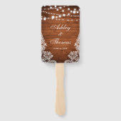 Éventail Dentelle Russe Mariage à cordes de bois (Dos)