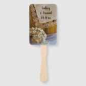 Éventail Dentelles de pays et Fleurs Programmes de mariage  (Devant)