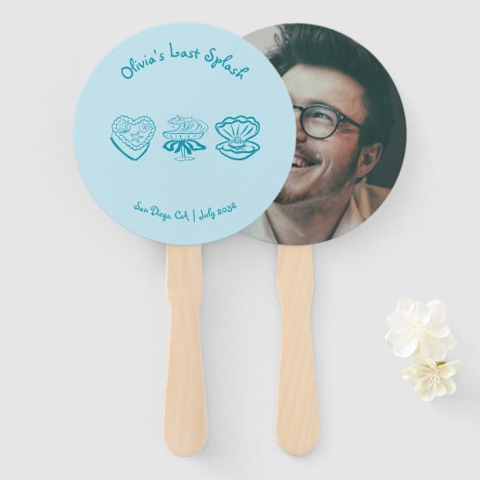 Éventail Dernier Splash Bachelorette Photo de décoration (Devant et derrière)