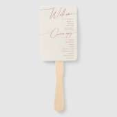 Éventail Désert de Whimsical | Programme de mariage beige (Devant)