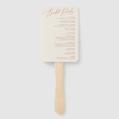 Éventail Désert de Whimsical | Programme de mariage beige (Dos)