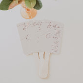 Éventail Désert de Whimsical | Programme de mariage beige