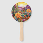 Éventail Desert Hues Floral Mariage (Dos)