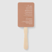 Éventail Desert Vibes Mariage Welcome Program ID1019 (Dos)