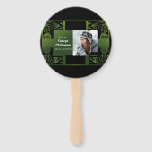 Éventail Design Celtique irlandais traditionnel vert (Devant)