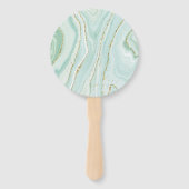 Éventail design élégant en marbre liquide peint à la main a (Dos)