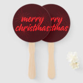 Éventail Design joyeux et tendance de "Joyeux Noël" (Devant et derrière)