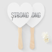 Éventail Design moderne, simple, chic et élégant Strong For (Devant et derrière)