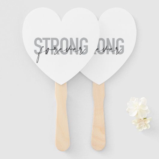 Éventail Design moderne, simple, chic et élégant Strong For (Devant et derrière)