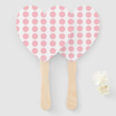 Éventail Design Pois rose (Devant et derrière)