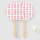 Éventail Design Pois rose (Devant et derrière)