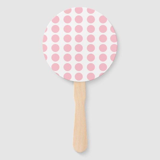Éventail Design Pois rose (Devant)