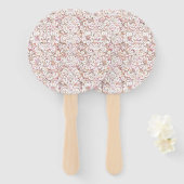 Éventail Design vintage rose pâle (Devant et derrière)