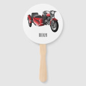 Éventail dessin animé de la moto Sidecar (Dos)
