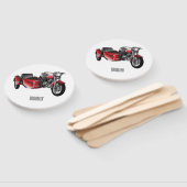 Éventail dessin animé de la moto Sidecar (Non-assemblé)