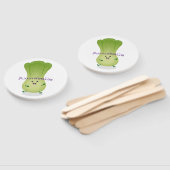 Éventail dessin animé mignon de bok choy (Non-assemblé)