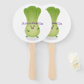 Éventail dessin animé mignon de bok choy (Devant et derrière)