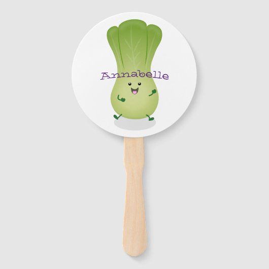 Éventail dessin animé mignon de bok choy (Devant)